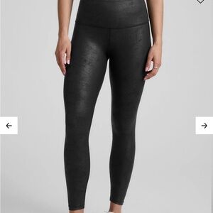 Beyond Yoga Leatherette High Waisted Midi Leggings Size small